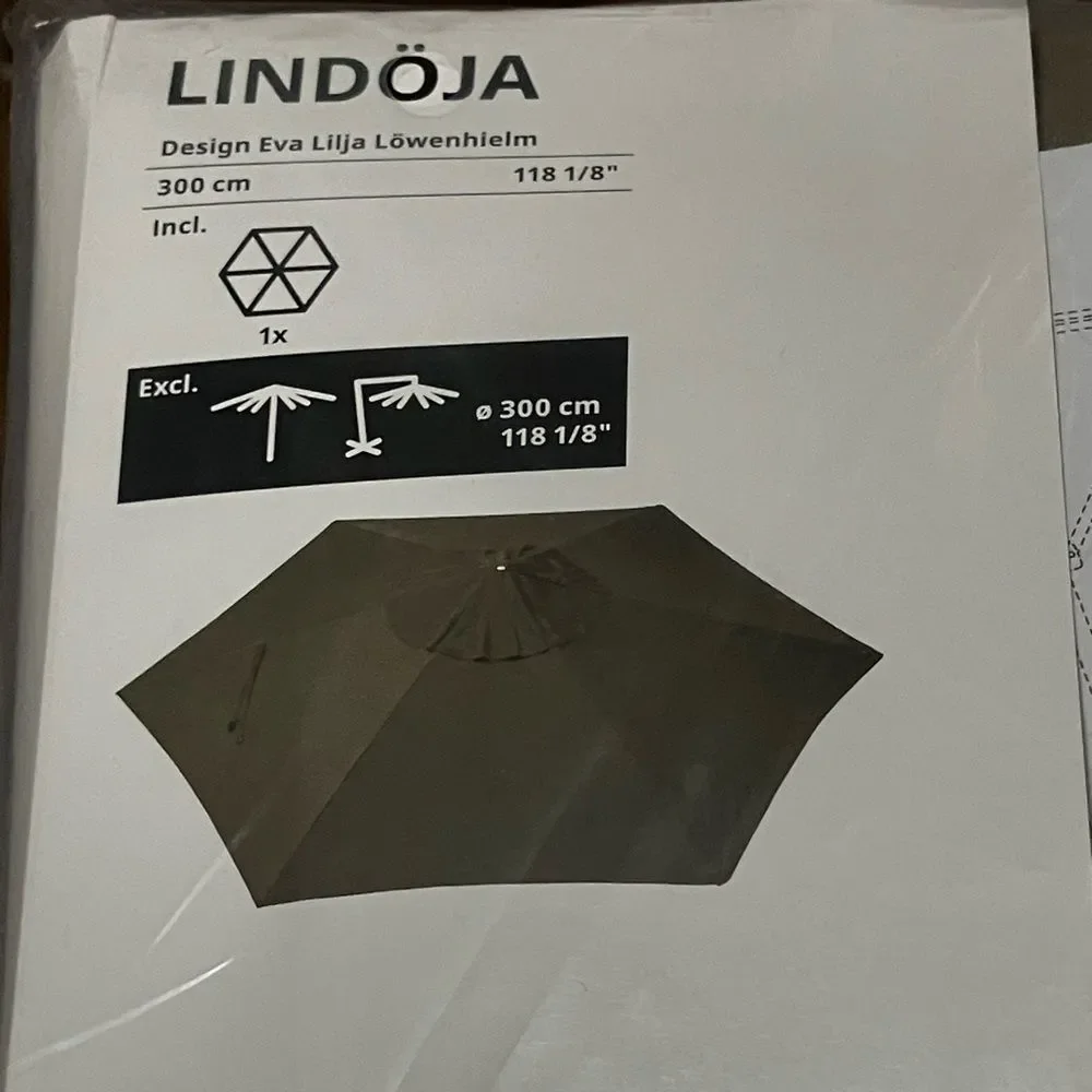 IKEA Umbrella canopy cover new LINDÖJA 118 1/8